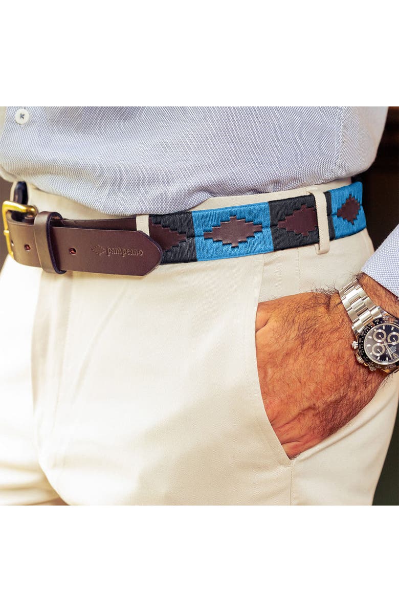 pampeano Azules Belt, Alternate, color, Brown/Navy/Sapphire Blue