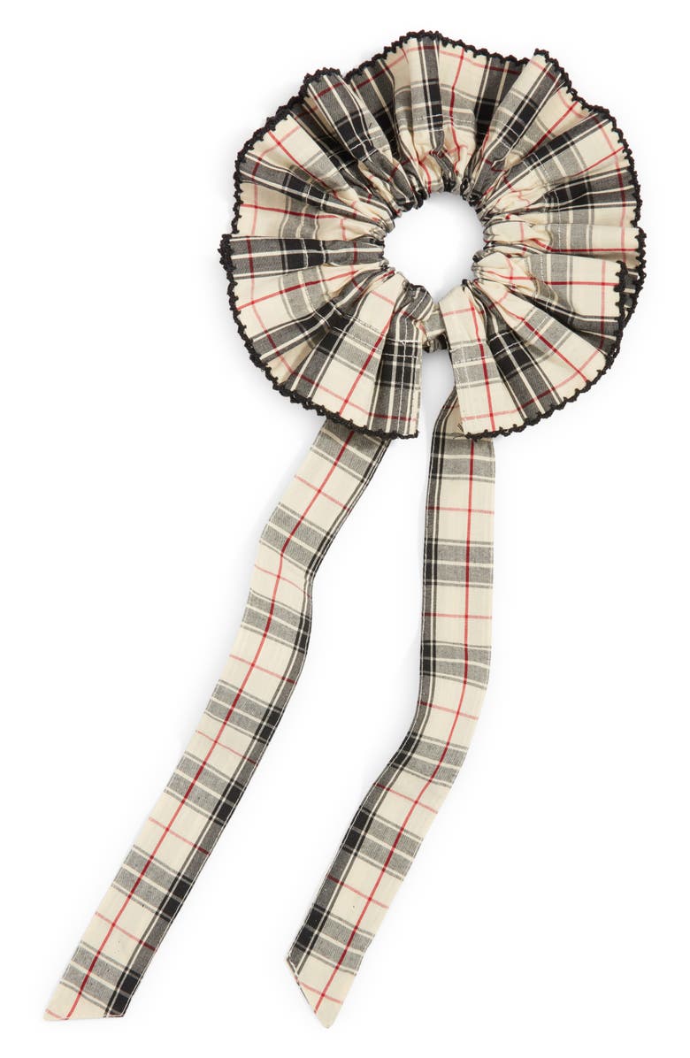 Damson Madder Garter Bun Wrap Scrunchie, Alternate, color,