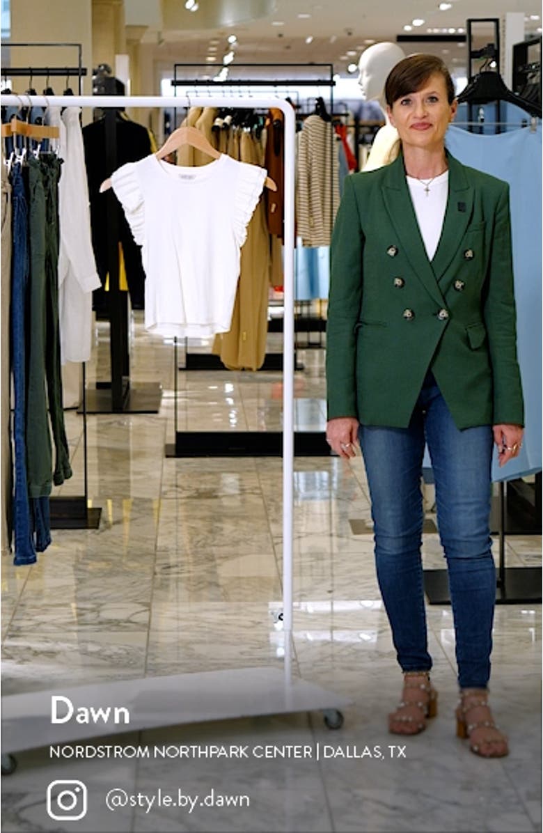 Kids' Rib Ruffle Shoulder Cotton Top, sales video thumbnail