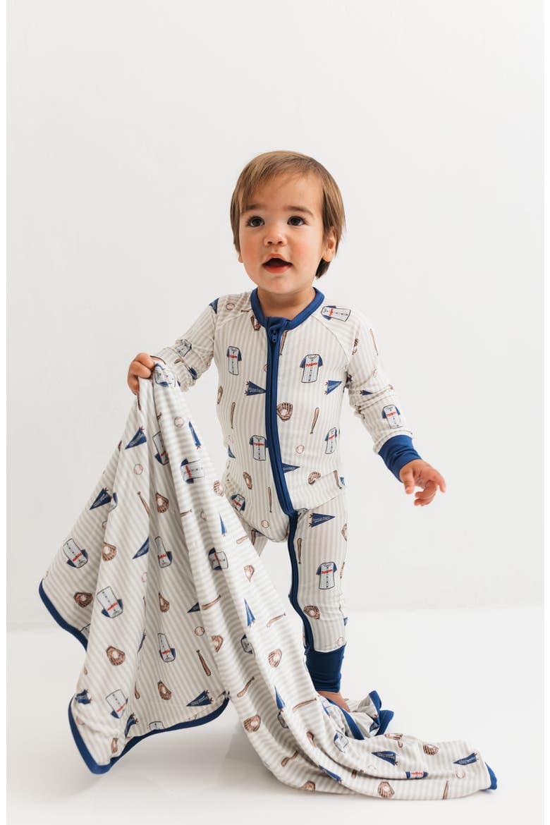Baseball Blanket, Alternate, color, Blue Baseball