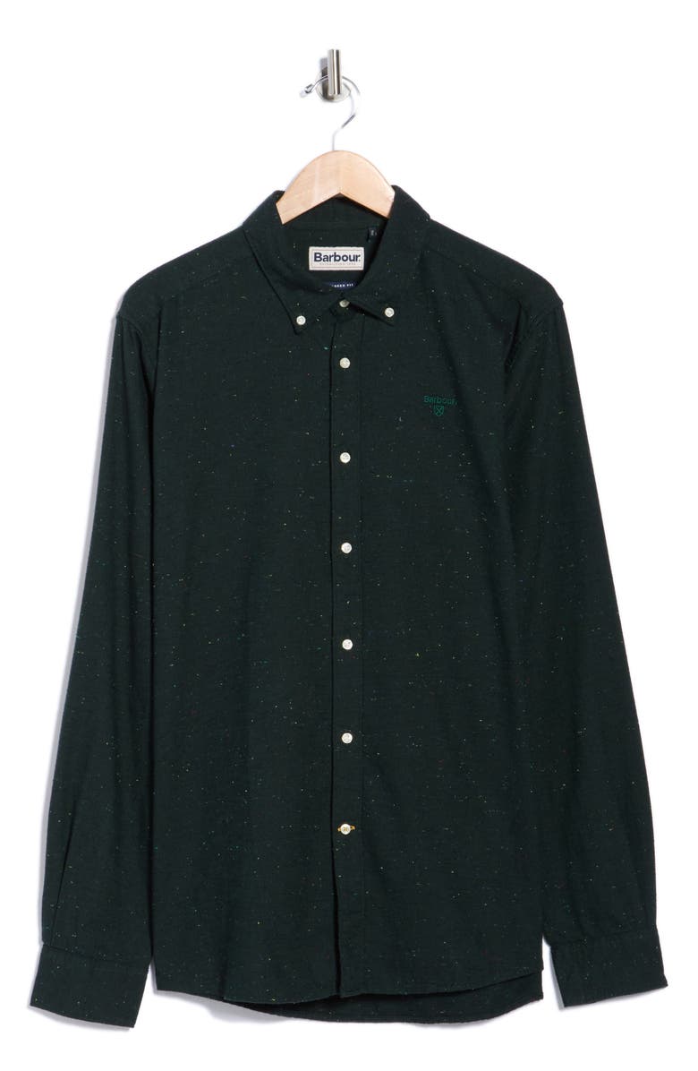 Barbour Tainsbury Tailored Fit Button-Down Shirt, Alternate, color, Seaweed