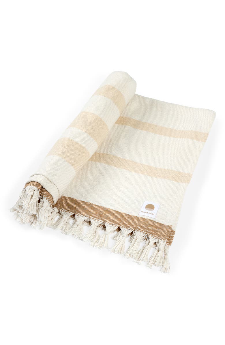 Picnic Time Oceanside Beach Blanket, Alternate, color, Beige
