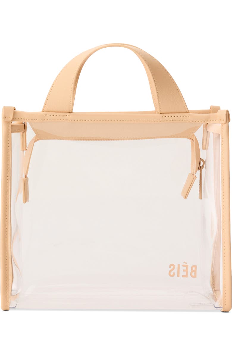 Béis The Clear Stadium Crossbody Bag, Alternate, color, Beige