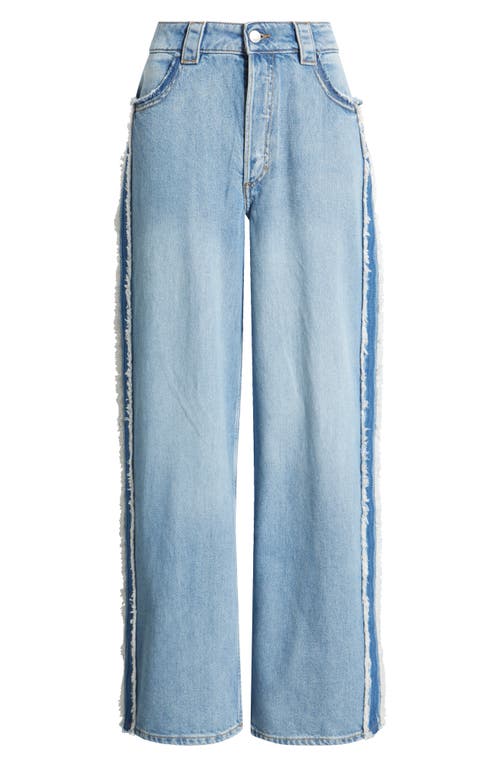 & Other Stories Fringe Wide Leg Jeans In Blue Light