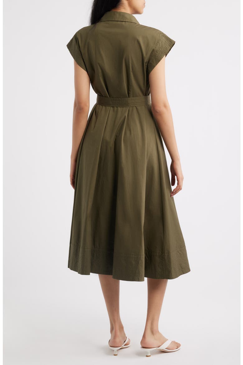 Trapunto Midi Shirtdress, Alternate, color, OLIVE