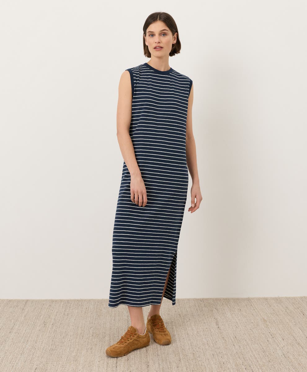 Organic Cotton Soft-Slub Essential Easy Muscle Tee Maxi Dress - image 5