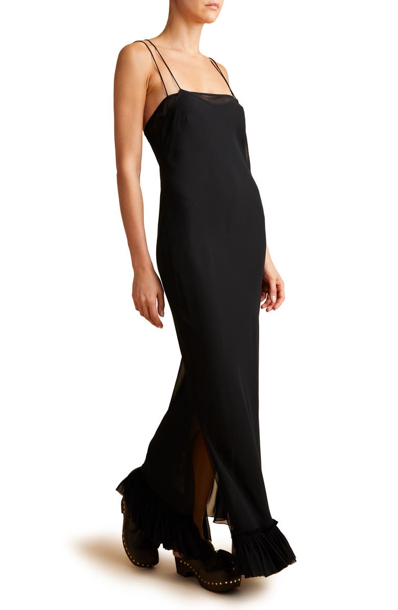 Khaite Alix Double Layer Silk Slipdress, Main, color, 