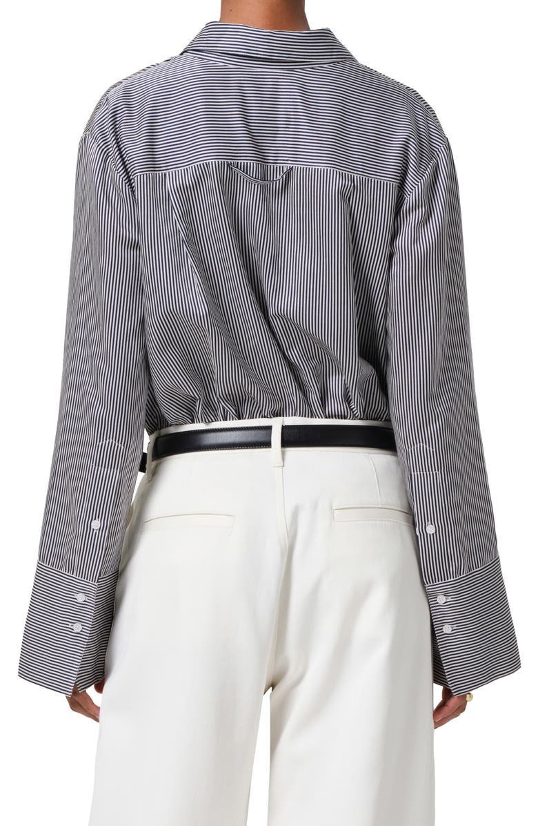 Citizens of Humanity Camila Stripe Cotton & Silk Shirt, Alternate, color, Imperial Stripe