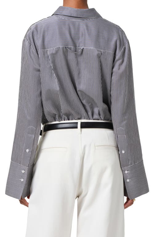 Citizen Of Humanity Camilla Stripe Button-front Shirt In Imperial Stripe