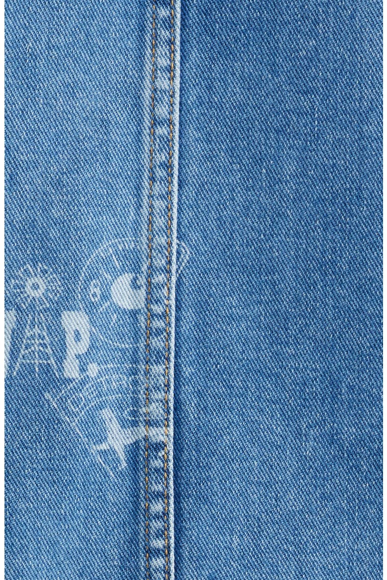 Stamp Print Denim Chore Coat, Alternate, color, STAMP PRINT BLUE BLEACHED