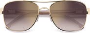Carrera Eyewear 58mm Gradient Rectangular Aviator Sunglasses