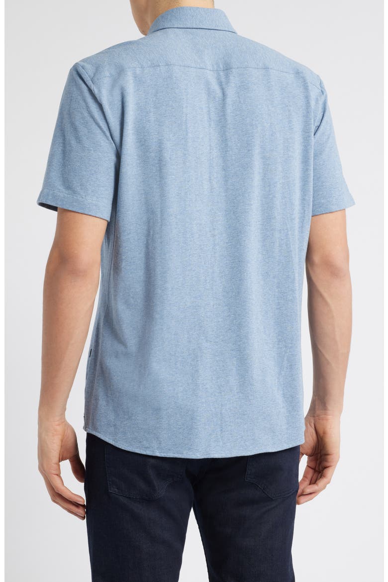 Roan Stretch Cotton Button-Up Shirt, Alternate, color, OPEN BLUE
