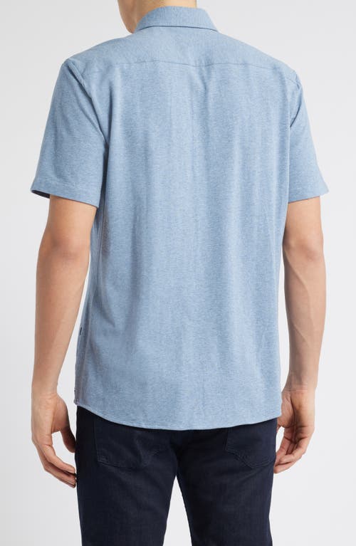 Hugo Boss Boss Roan Stretch Cotton Button-up Shirt In Open Blue