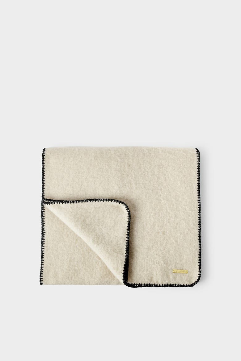 Whipstitch Scarf, Main, color, Cream