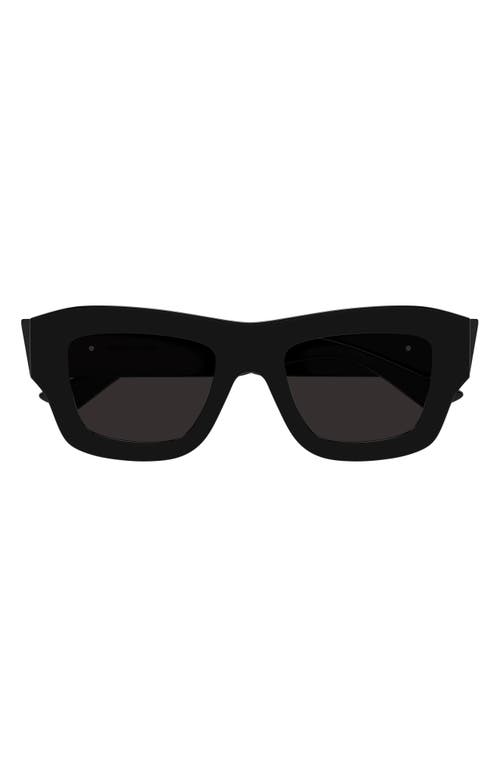 Bottega Veneta Recycled Acetate Rectangle Sunglasses In Black