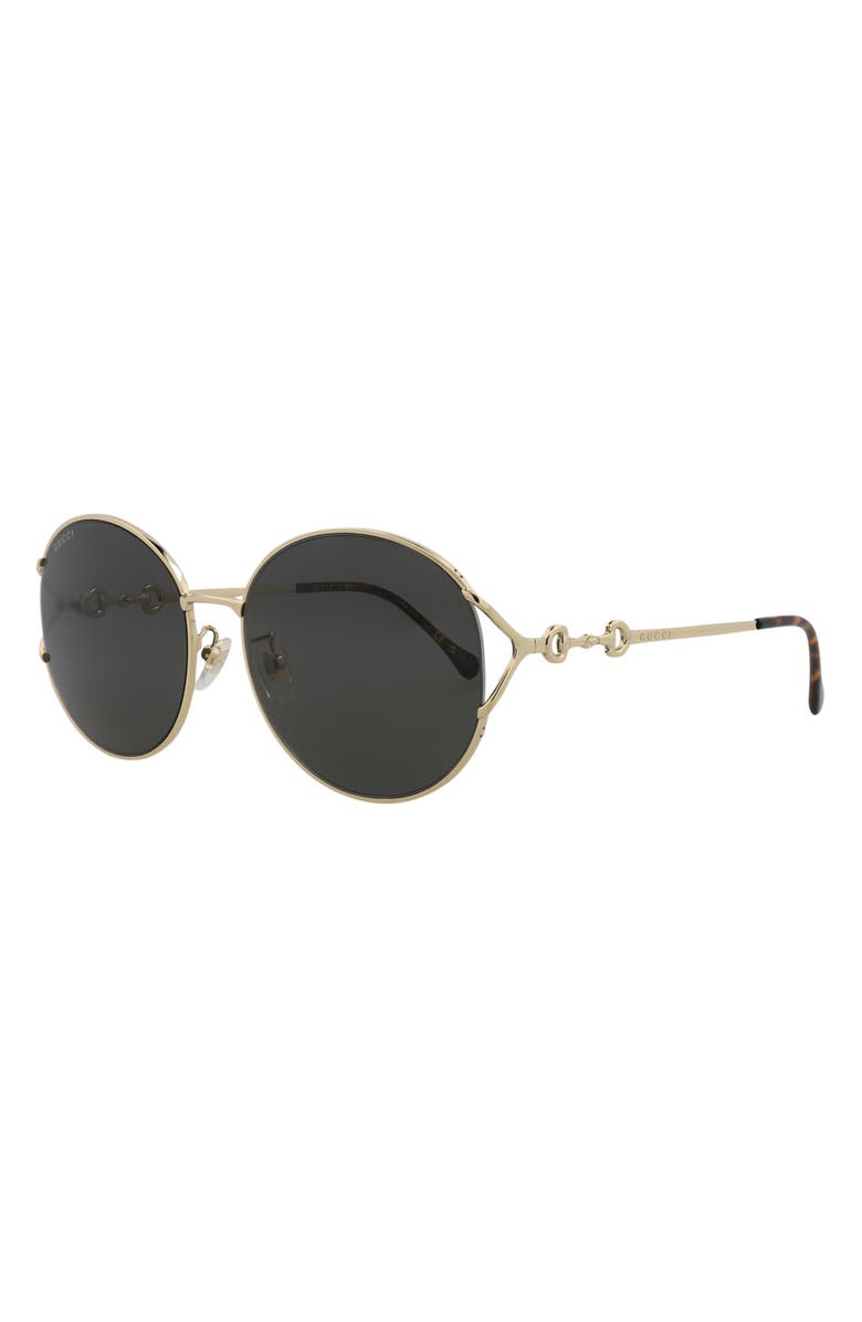 Gucci 54mm Oval Sunglasses, Alternate, color, 