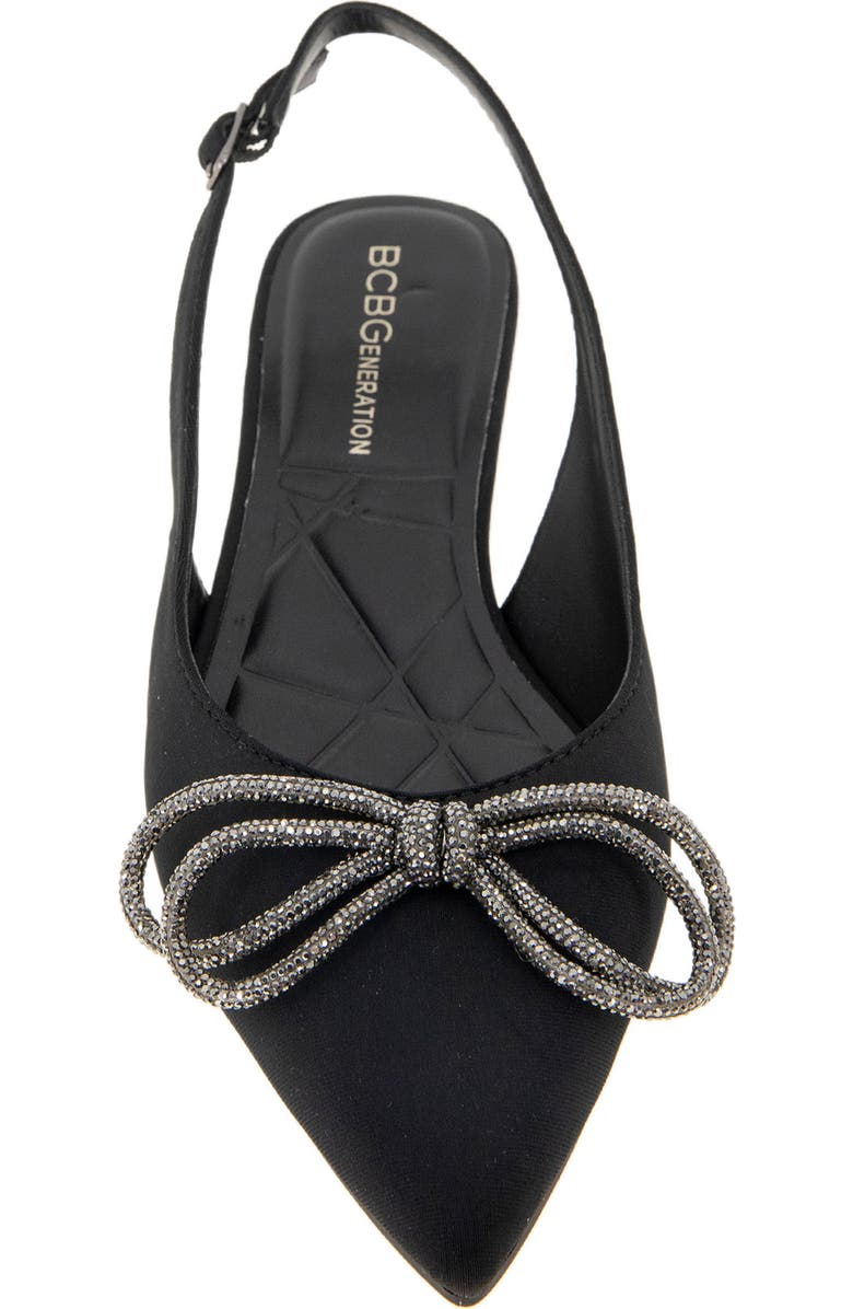 BCBGeneration Kristin Pointed Toe Slingback Mule, Alternate, color, Black Neoprene