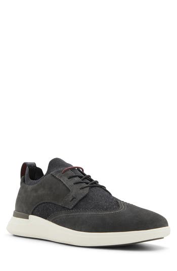 Ted Baker London Halton Sock Fit Wingtip Derby In Charcoal