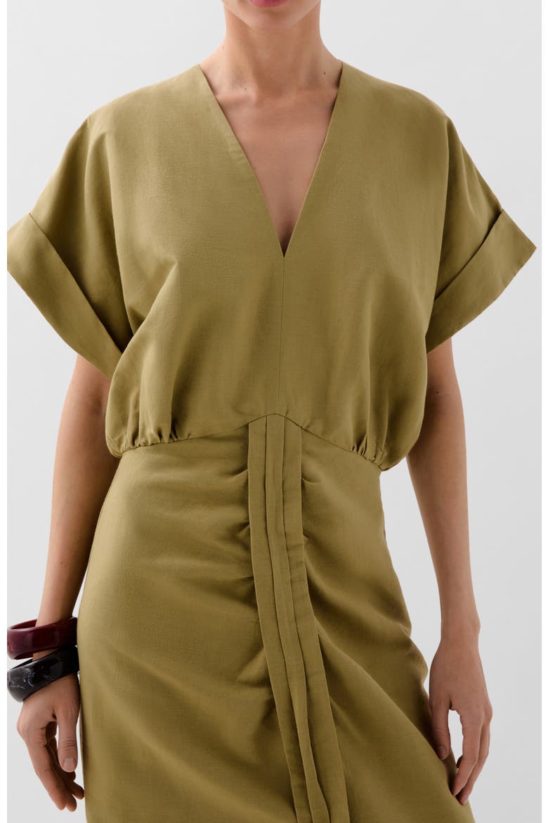 Linen La Dress, Alternate, color, Green