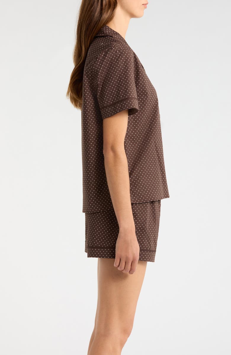 Reformation Blair Stretch Organic Cotton Short Pajamas, Alternate, color, Pin Dot