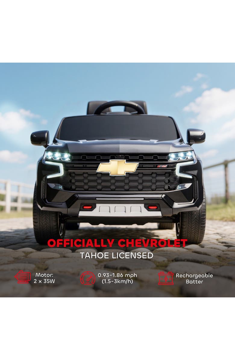 Aosom 12V Electric Ride-On Car with Remote Control, Horn, Alternate, color, Black