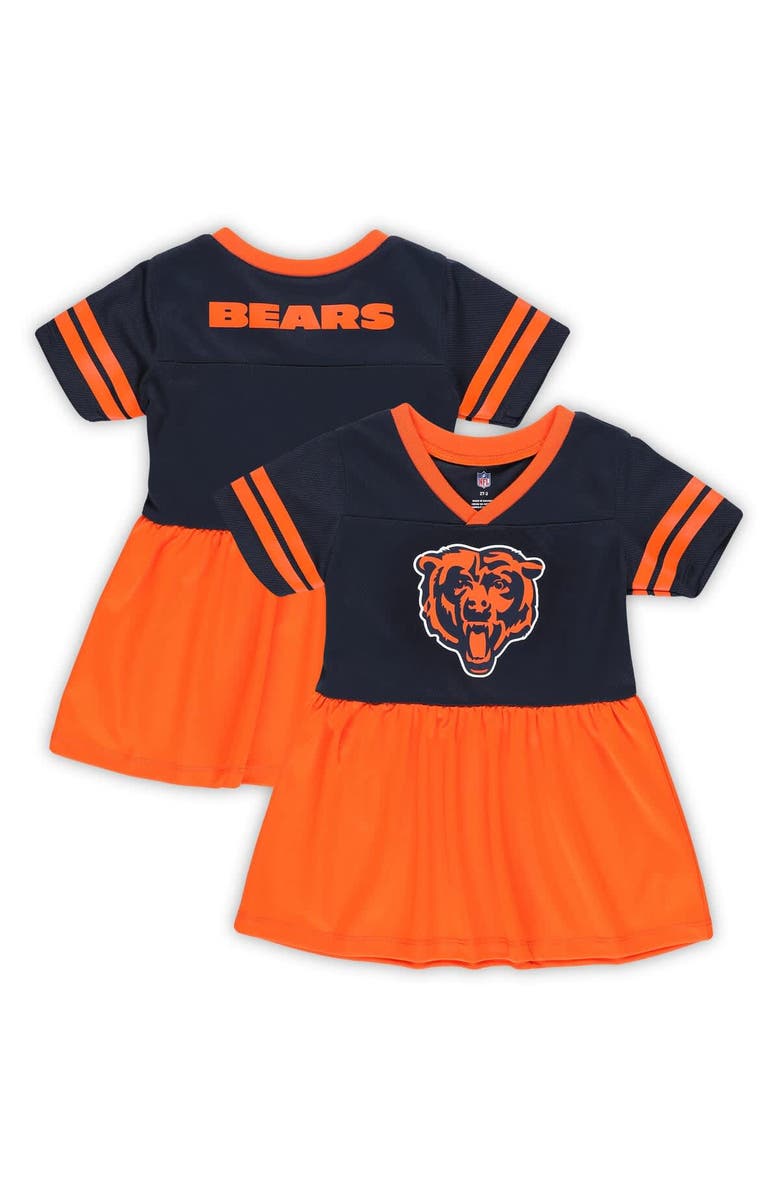 Outerstuff Girls Toddler Navy Chicago Bears Stadium Lights Fashion Jersey Dress, Alternate, color, 