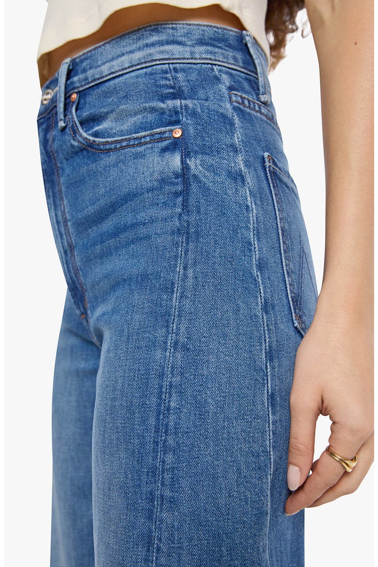 The Half-Pipe Flood Cuff Fray High Waist Wide Leg Jeans, Alternate, color, GET TWO BIRDS STONED