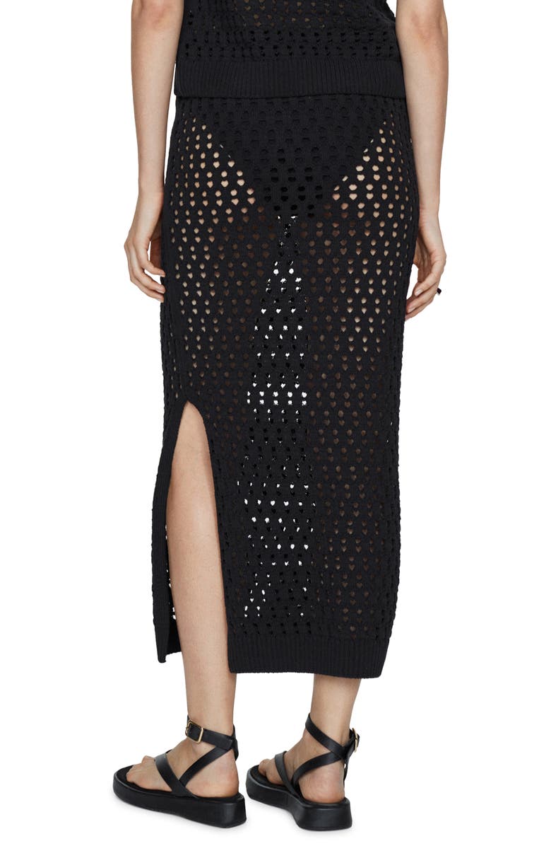 MANGO Open Stitch Knit Midi Skirt, Alternate, color, 