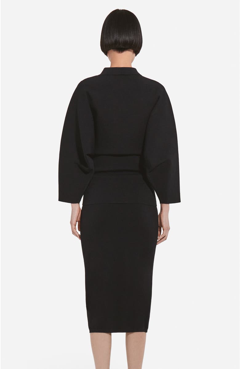 CO Pencil Skirt in Viscose, Alternate, color, Black