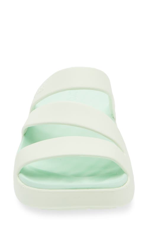 Crocs Getaway Strappy Slide Sandal In Jade Tint