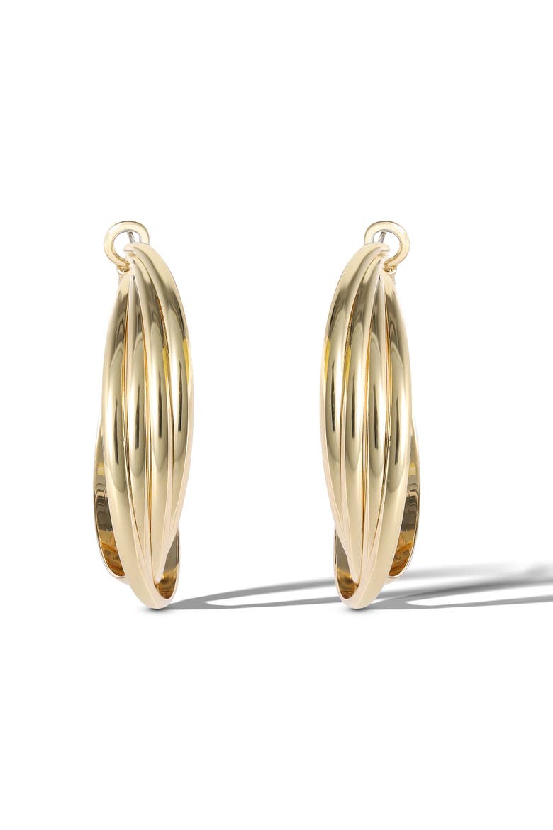 Elegant Hoop Earrings, Alternate, color, Gold