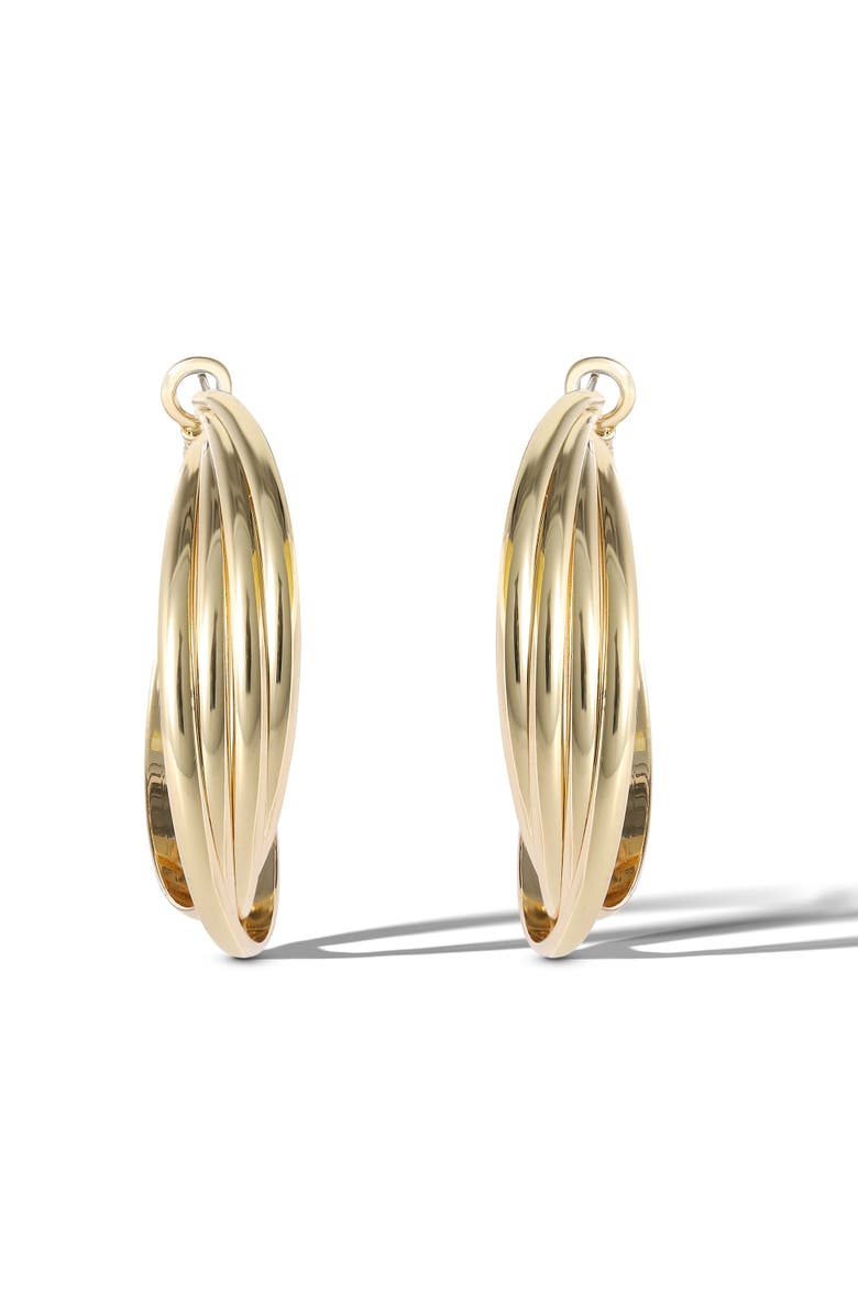Jessica Simpson Elegant Hoop Earrings, Alternate, color, Gold