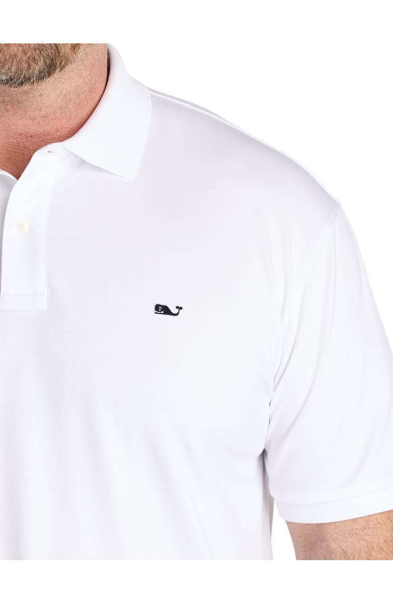 vineyard vines Big & Tall Edgartown Piqué Polo Shirt, Alternate, color, White Cap