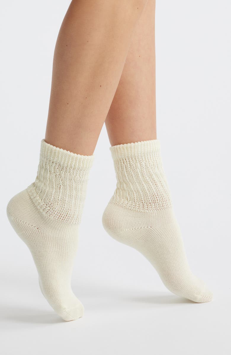 Stems Perfect Scrunch Socks, Main, color, Cream