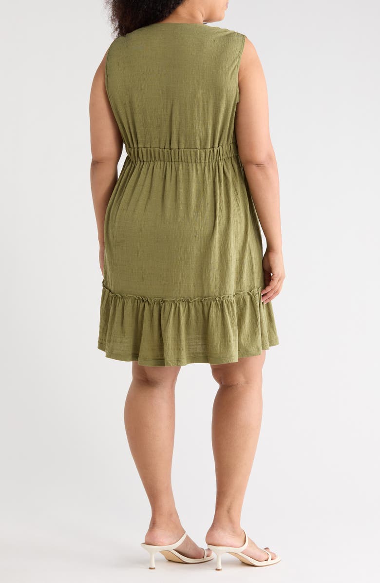 MAX STUDIO Front Knot Tiered Dress, Alternate, color, Sage-Sage