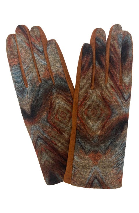 Abstract Jersey Touchscreen Gloves