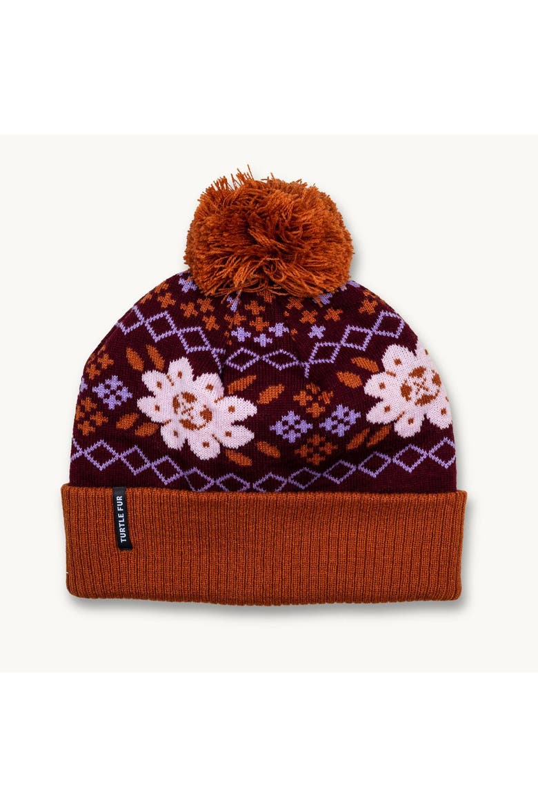Hailee Pom Beanie, Main, color, Cranberry