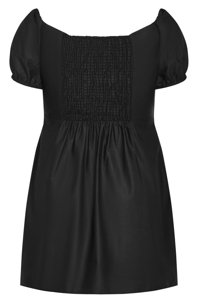 City Chic Marcie Off-the-Shoulder Minidress, Alternate, color, Black