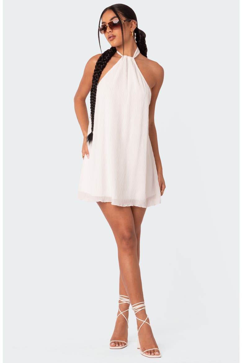 Palma Open Back Trapeze Dress, Alternate, color, WHITE