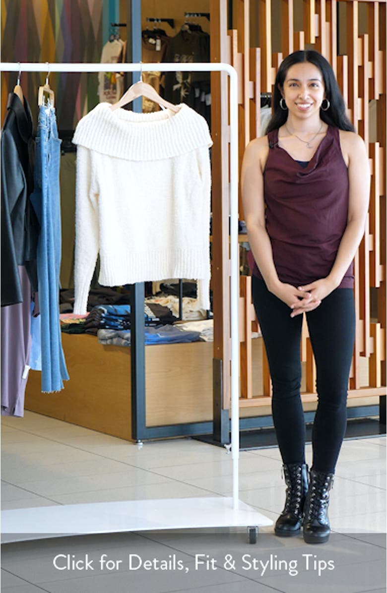 Parkley Bouclé Off-the-Shoulder Sweater, sales video thumbnail