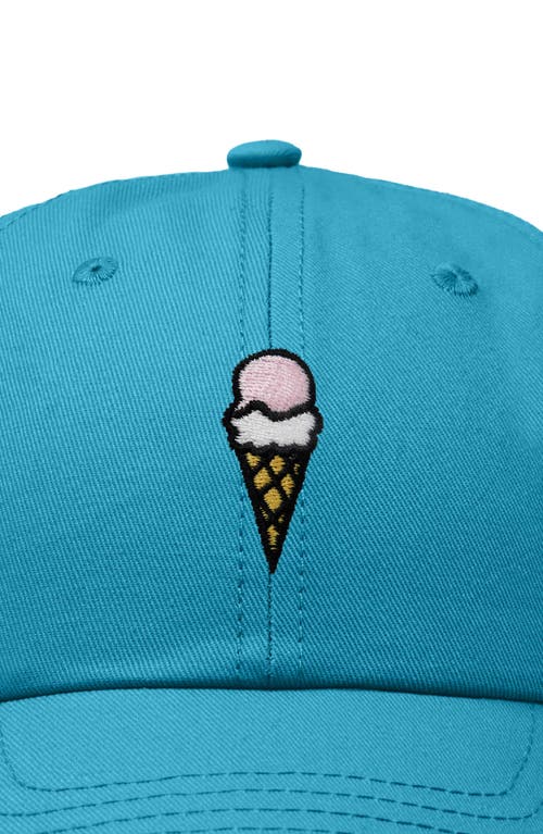 Dalix Double Scoop Embroidered Cap In Teal