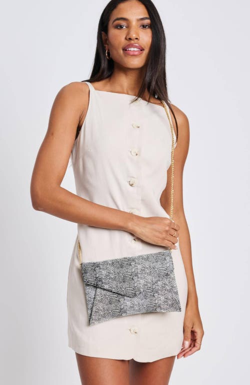 Moda Luxe Cara Clutch In Black White
