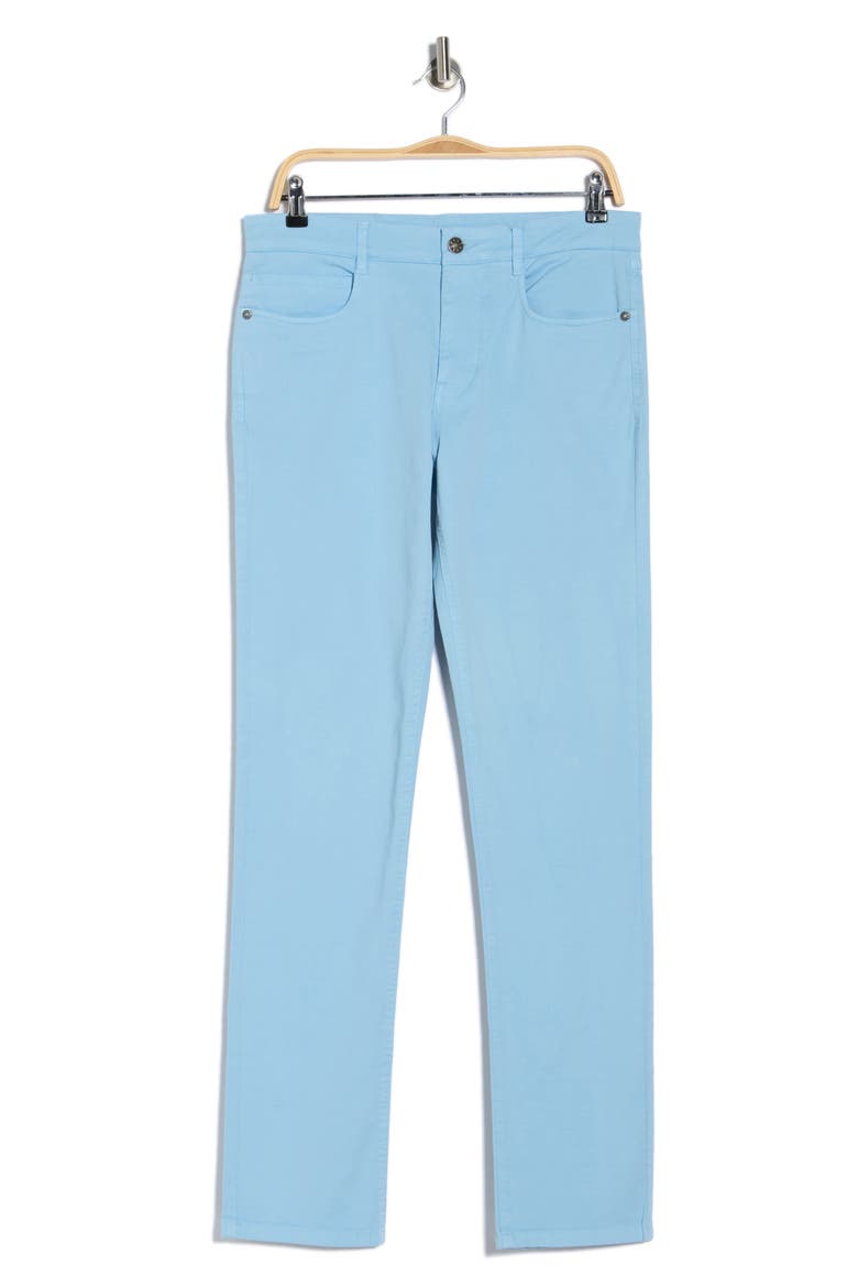 Stretch Cotton Blend 5-Pocket Pants, Alternate, color, OCEAN BLUE