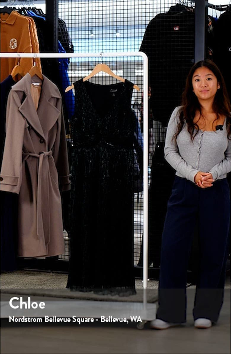 Metallic Plissé Cocktail Dress, sales video thumbnail