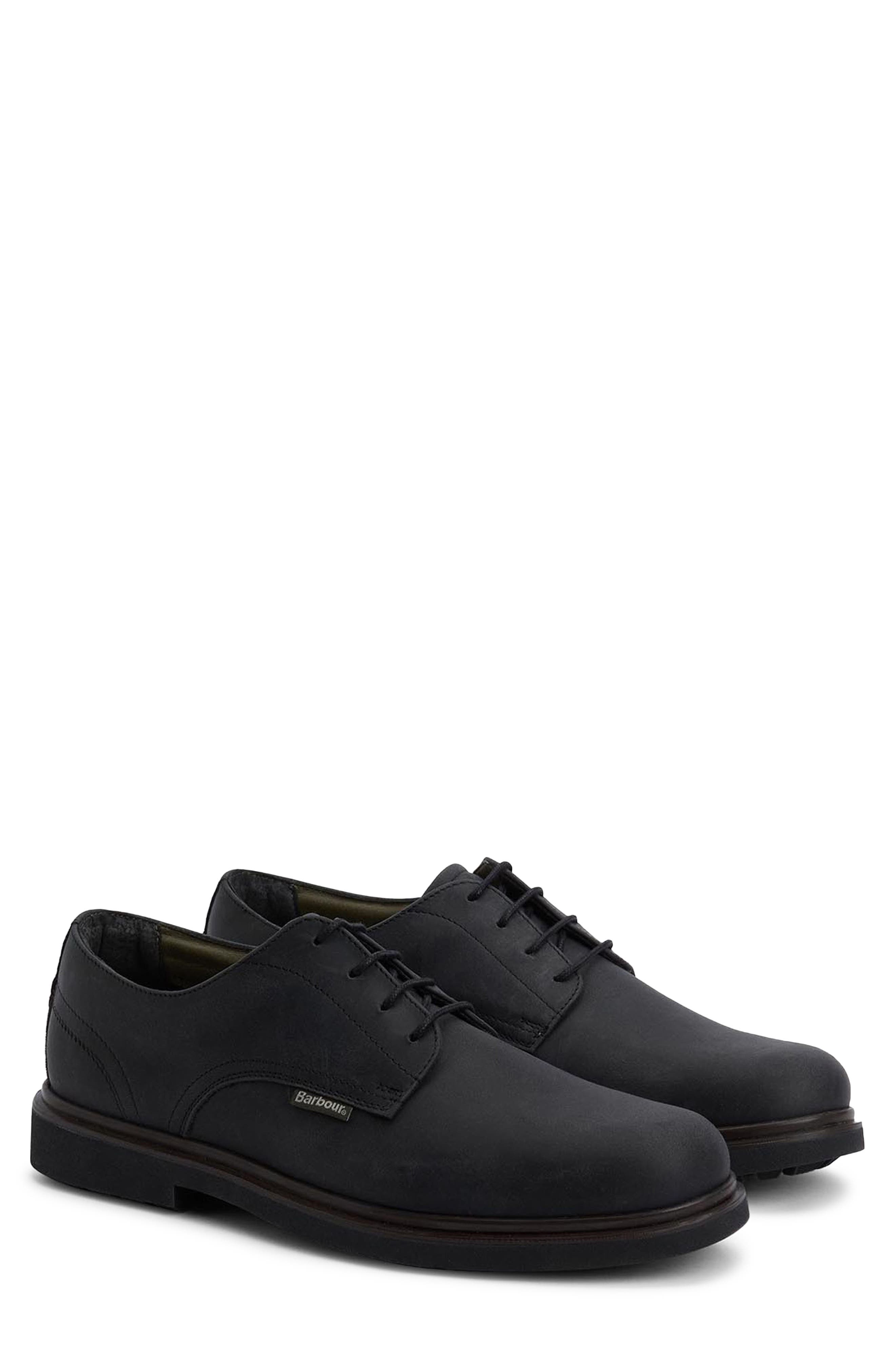 Barbour Carthy Plain Toe Derby, Main, color, Black