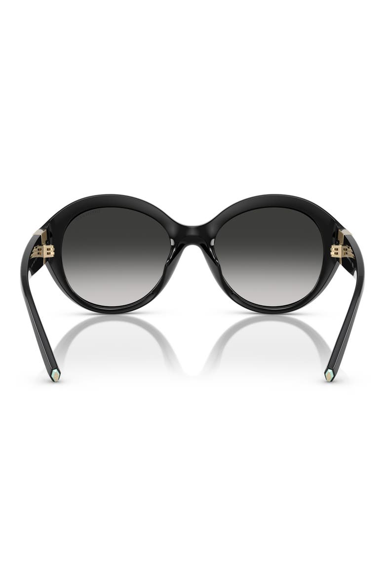 53mm Gradient Round Sunglasses, Alternate, color, BLACK