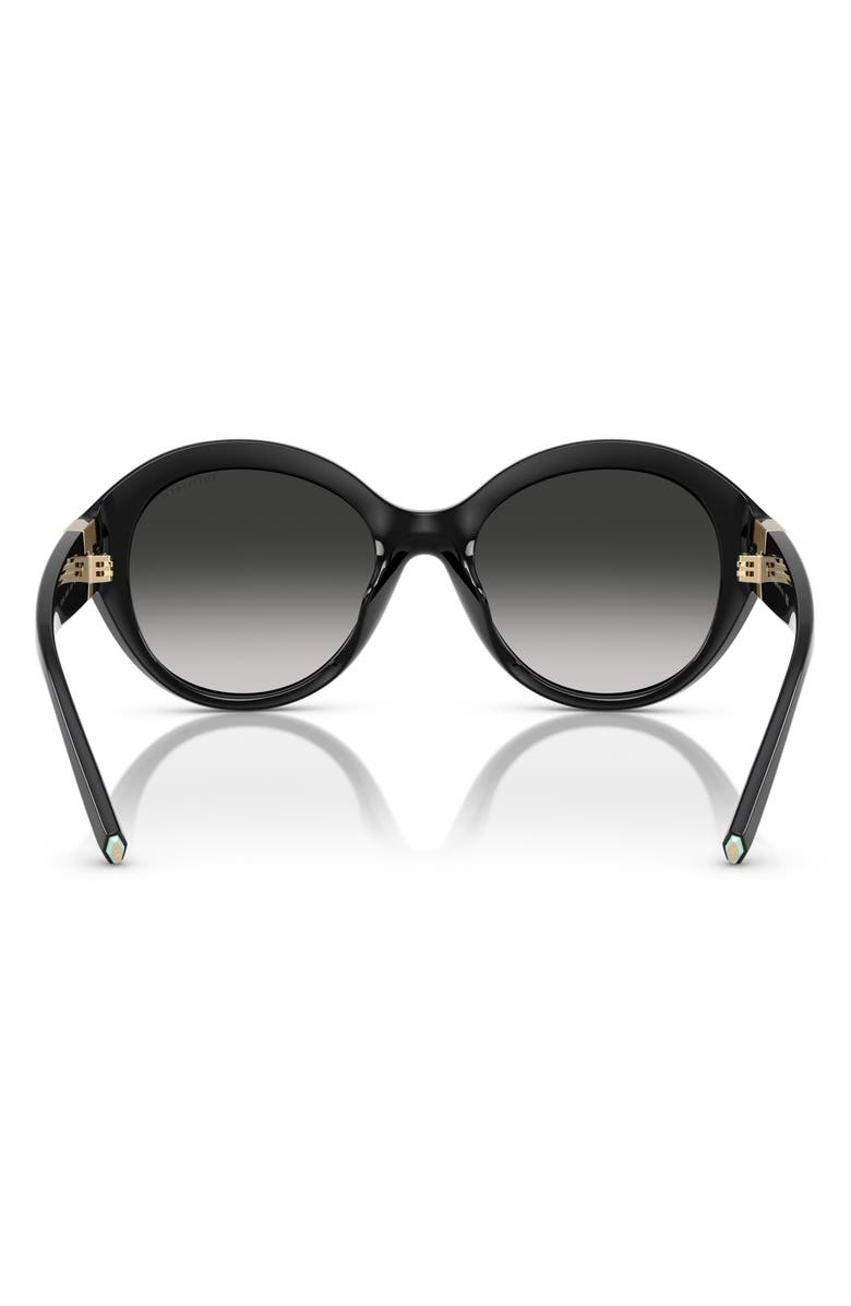 Tiffany & Co. 53mm Gradient Round Sunglasses, Alternate, color, Black