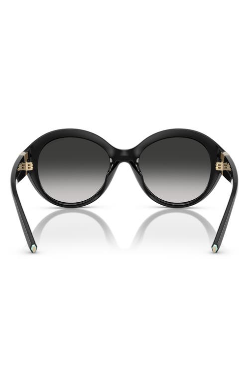 Tiffany & Co . 53mm Gradient Round Sunglasses In Black
