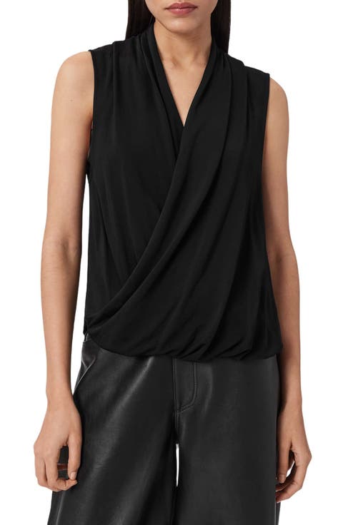 Adaline Asymmetrical Faux Wrap Tank
