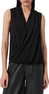 AllSaints Adaline Asymmetrical Faux Wrap Tank